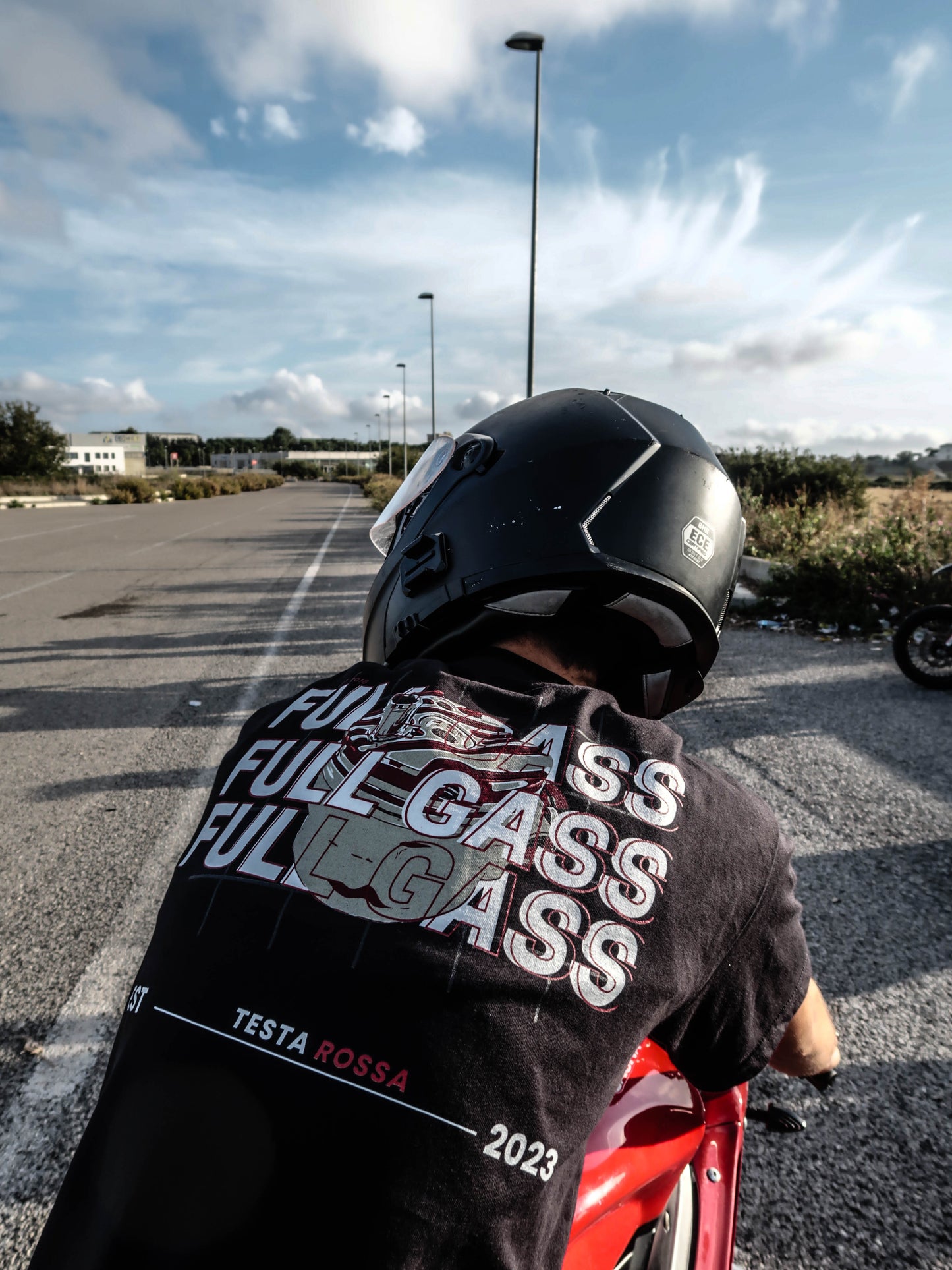 Maglietta FULL GASS Testa Rossa