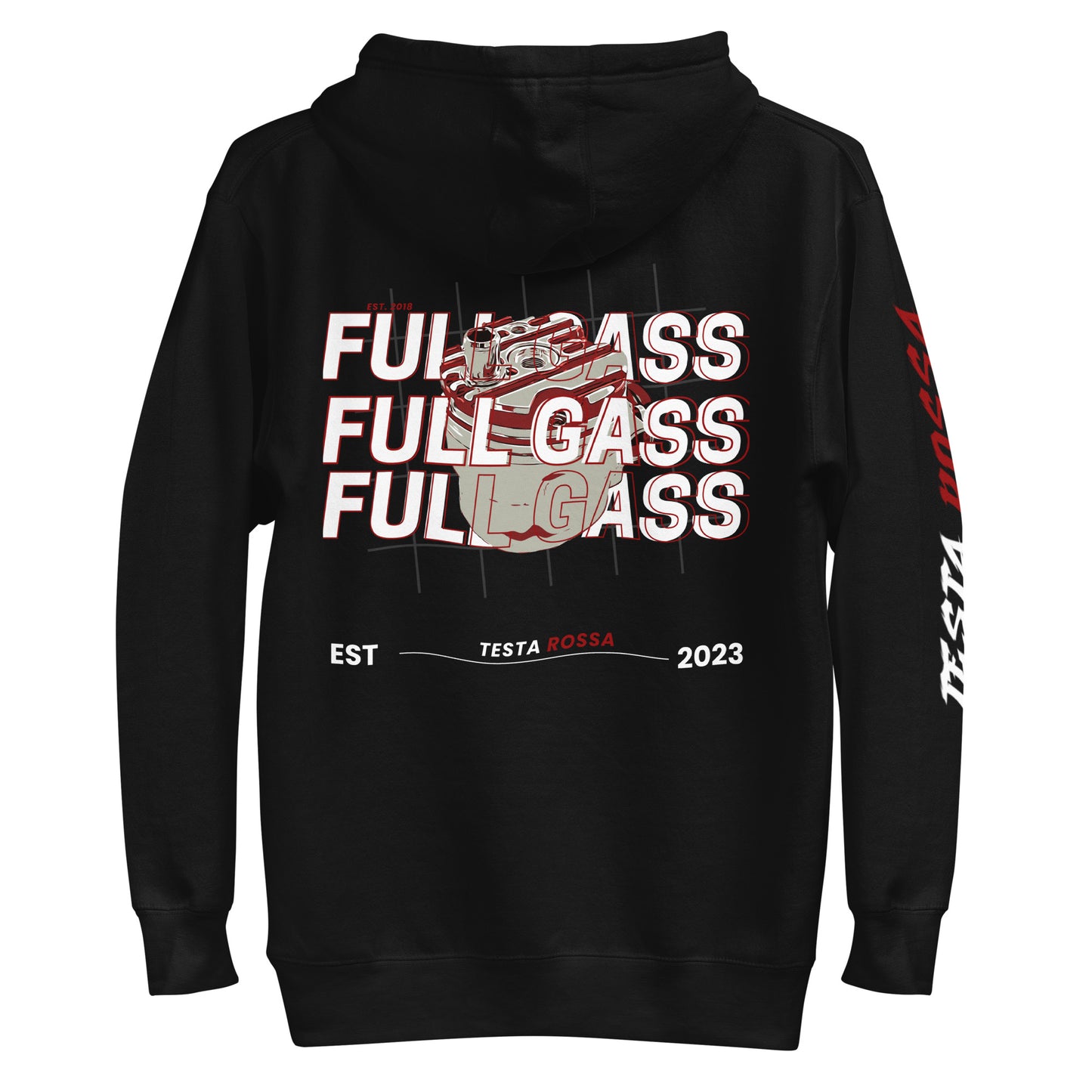 Felpa FULL GASS Testa Rossa