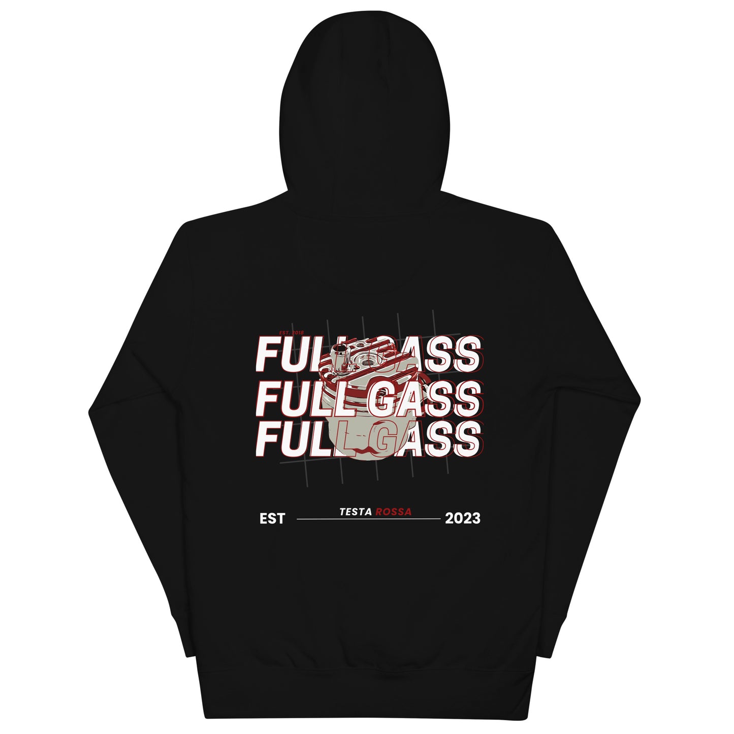 Felpa FULL GASS Testa Rossa